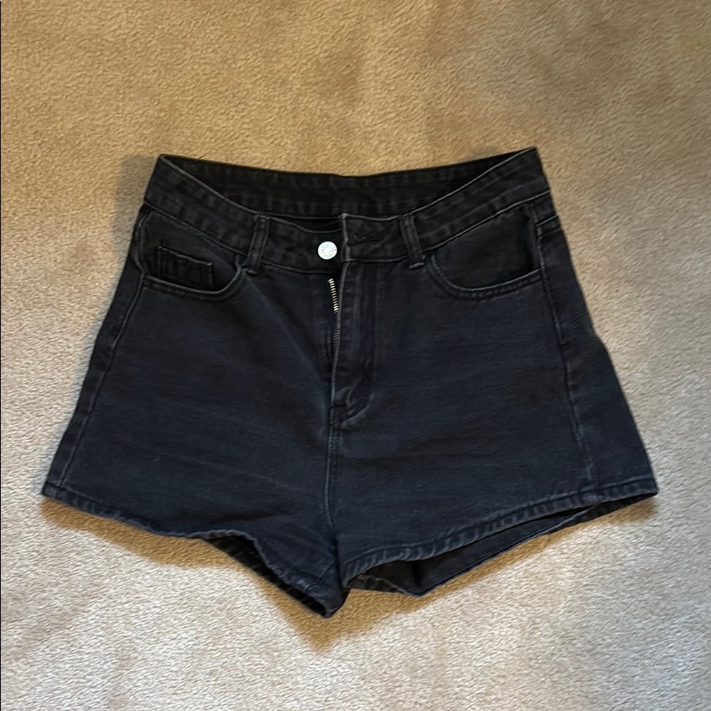 Classic Black Denim Women's Shorts